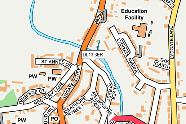 DL13 3ER map - OS OpenMap – Local (Ordnance Survey)