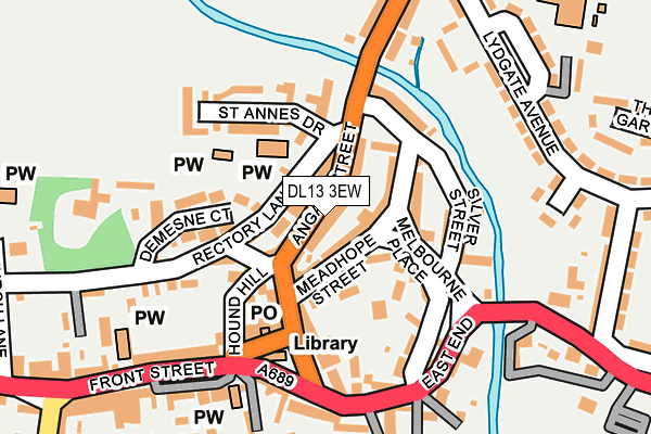 DL13 3EW map - OS OpenMap – Local (Ordnance Survey)