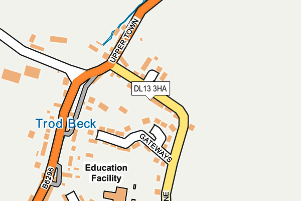 DL13 3HA map - OS OpenMap – Local (Ordnance Survey)