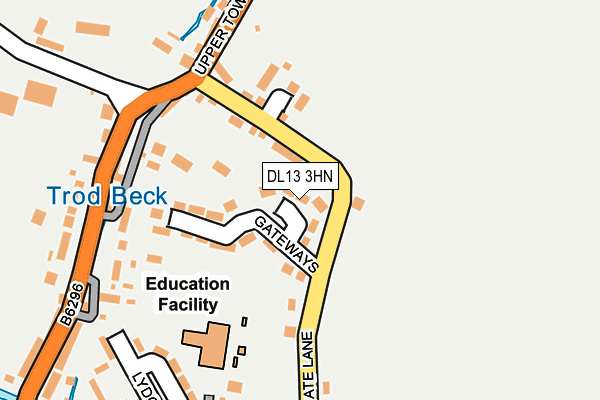 DL13 3HN map - OS OpenMap – Local (Ordnance Survey)