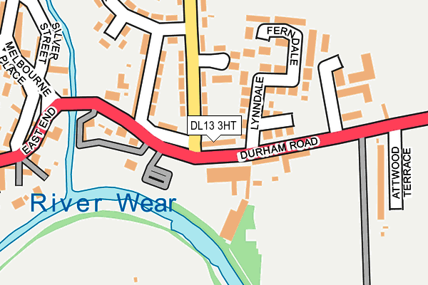 DL13 3HT map - OS OpenMap – Local (Ordnance Survey)