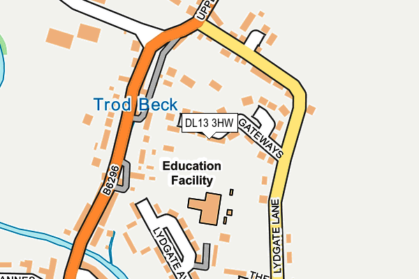 DL13 3HW map - OS OpenMap – Local (Ordnance Survey)