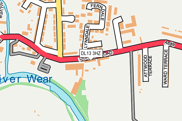 DL13 3HZ map - OS OpenMap – Local (Ordnance Survey)