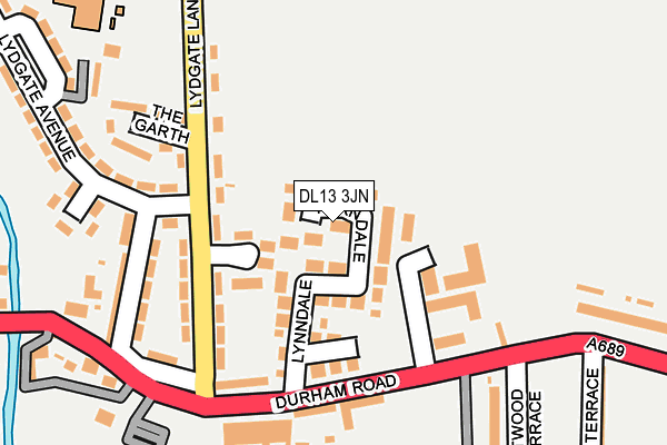 DL13 3JN map - OS OpenMap – Local (Ordnance Survey)