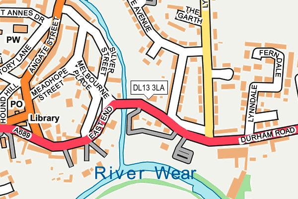 DL13 3LA map - OS OpenMap – Local (Ordnance Survey)