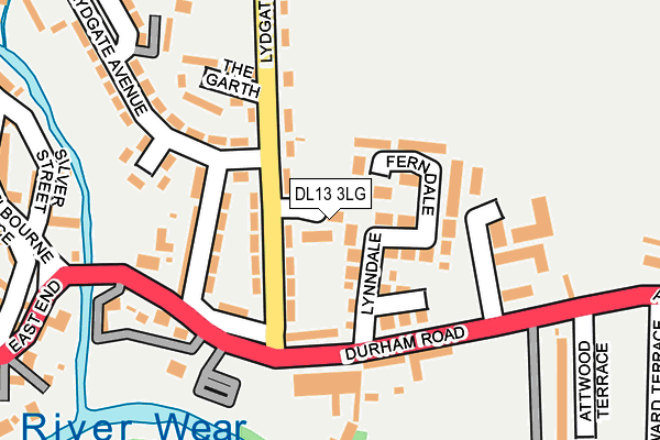DL13 3LG map - OS OpenMap – Local (Ordnance Survey)
