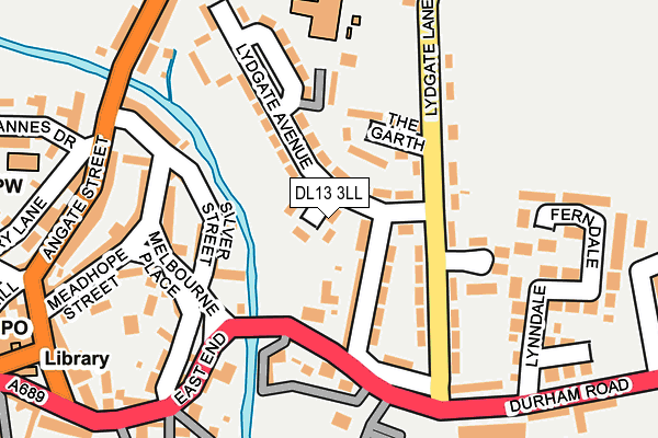 DL13 3LL map - OS OpenMap – Local (Ordnance Survey)