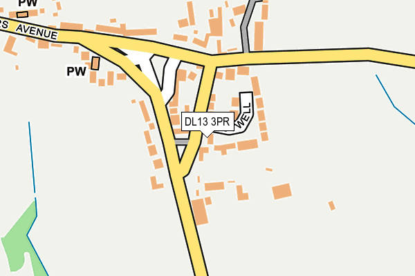 DL13 3PR map - OS OpenMap – Local (Ordnance Survey)