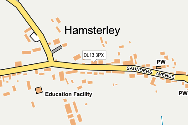 DL13 3PX map - OS OpenMap – Local (Ordnance Survey)