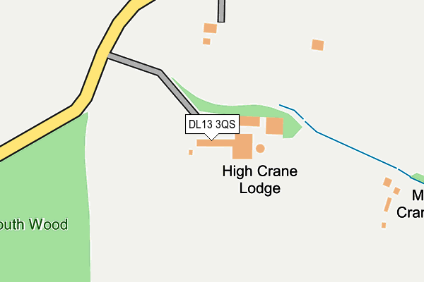 DL13 3QS map - OS OpenMap – Local (Ordnance Survey)