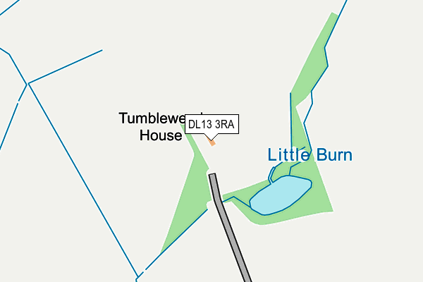 DL13 3RA map - OS OpenMap – Local (Ordnance Survey)