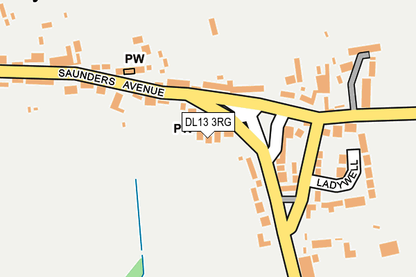 DL13 3RG map - OS OpenMap – Local (Ordnance Survey)