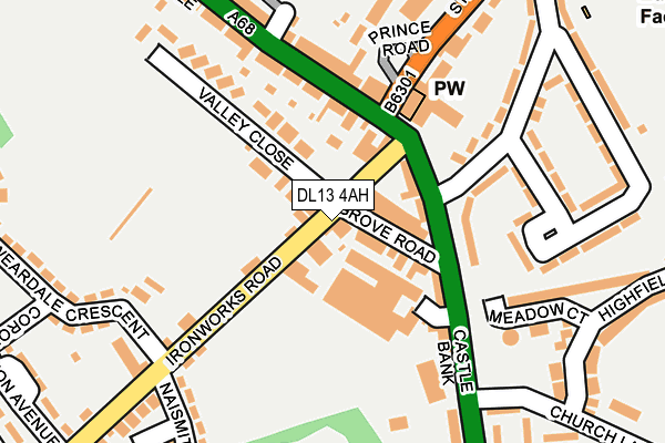 DL13 4AH map - OS OpenMap – Local (Ordnance Survey)