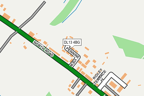 DL13 4BG map - OS OpenMap – Local (Ordnance Survey)