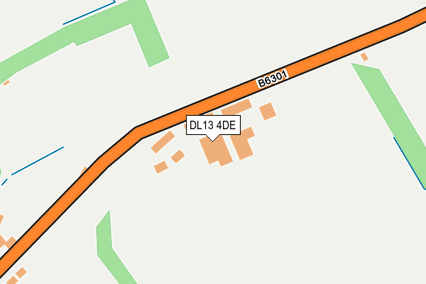 DL13 4DE map - OS OpenMap – Local (Ordnance Survey)