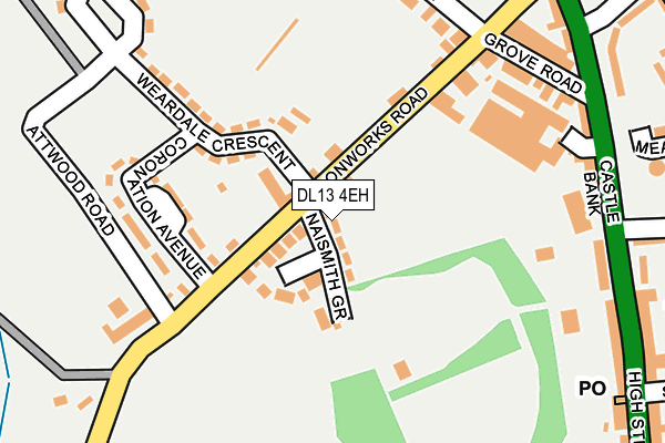 DL13 4EH map - OS OpenMap – Local (Ordnance Survey)
