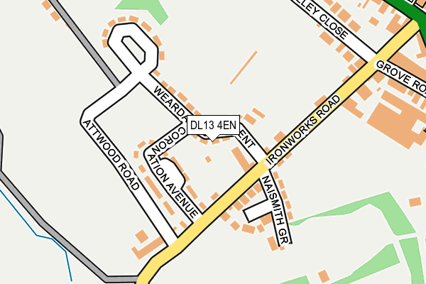 DL13 4EN map - OS OpenMap – Local (Ordnance Survey)