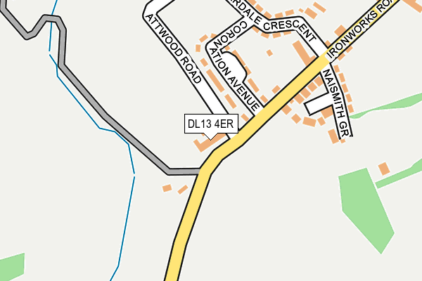 DL13 4ER map - OS OpenMap – Local (Ordnance Survey)