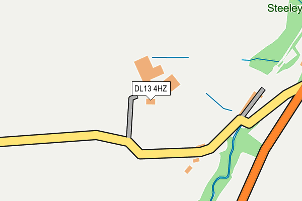DL13 4HZ map - OS OpenMap – Local (Ordnance Survey)