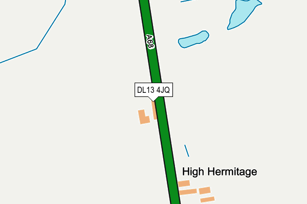 DL13 4JQ map - OS OpenMap – Local (Ordnance Survey)