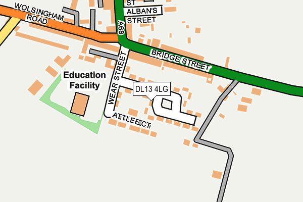 DL13 4LG map - OS OpenMap – Local (Ordnance Survey)