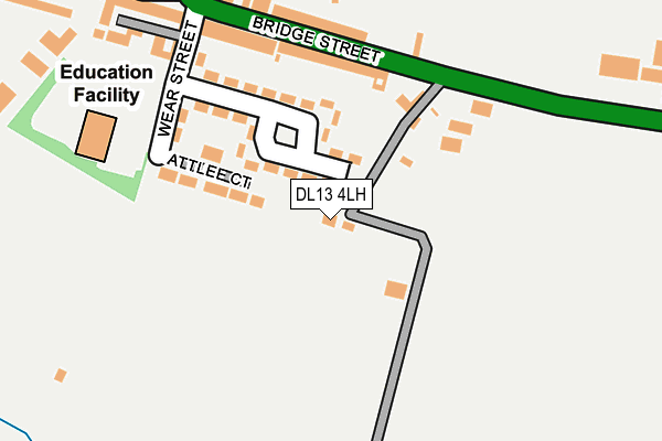 DL13 4LH map - OS OpenMap – Local (Ordnance Survey)