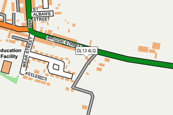 DL13 4LQ map - OS OpenMap – Local (Ordnance Survey)