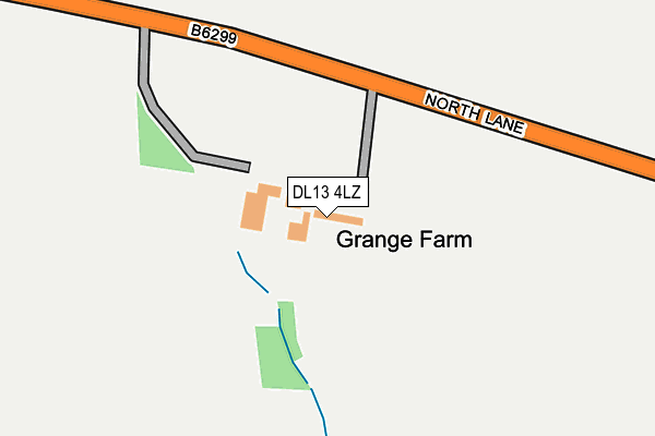 DL13 4LZ map - OS OpenMap – Local (Ordnance Survey)