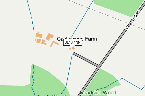 DL13 4NN map - OS OpenMap – Local (Ordnance Survey)