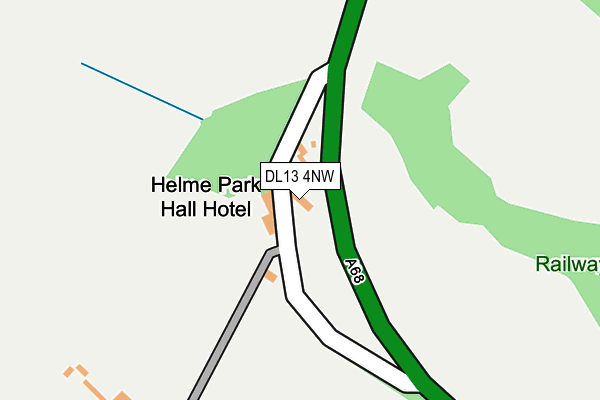 DL13 4NW map - OS OpenMap – Local (Ordnance Survey)