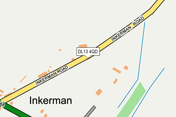 DL13 4QD map - OS OpenMap – Local (Ordnance Survey)