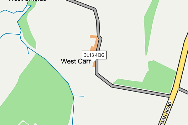DL13 4QG map - OS OpenMap – Local (Ordnance Survey)