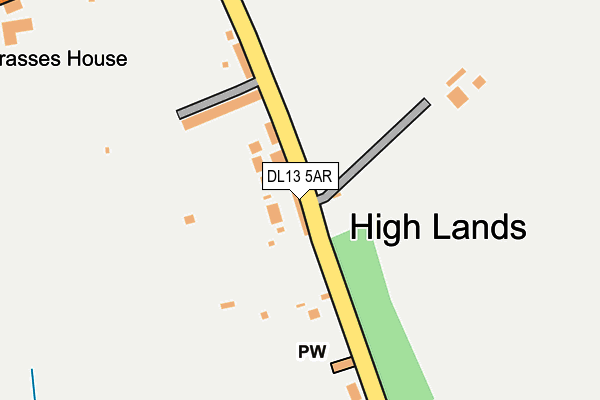 DL13 5AR map - OS OpenMap – Local (Ordnance Survey)
