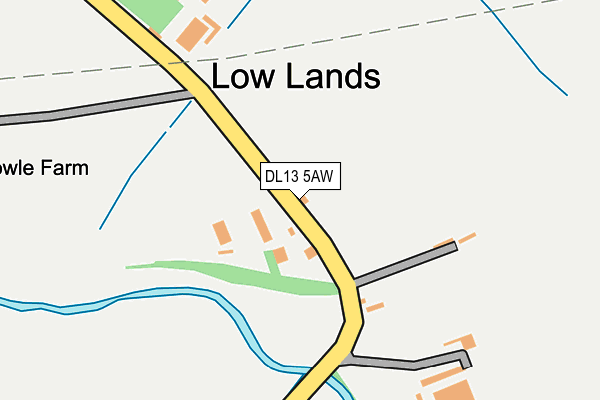 DL13 5AW map - OS OpenMap – Local (Ordnance Survey)