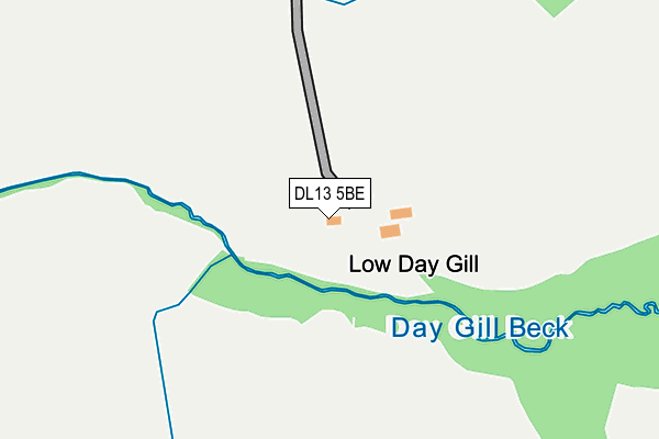 DL13 5BE map - OS OpenMap – Local (Ordnance Survey)