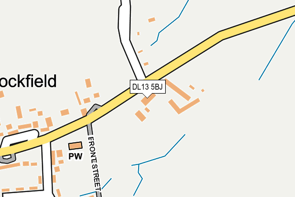 DL13 5BJ map - OS OpenMap – Local (Ordnance Survey)