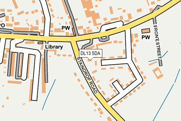 DL13 5DA map - OS OpenMap – Local (Ordnance Survey)
