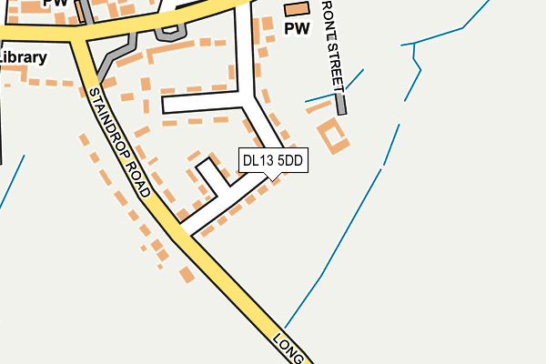 DL13 5DD map - OS OpenMap – Local (Ordnance Survey)