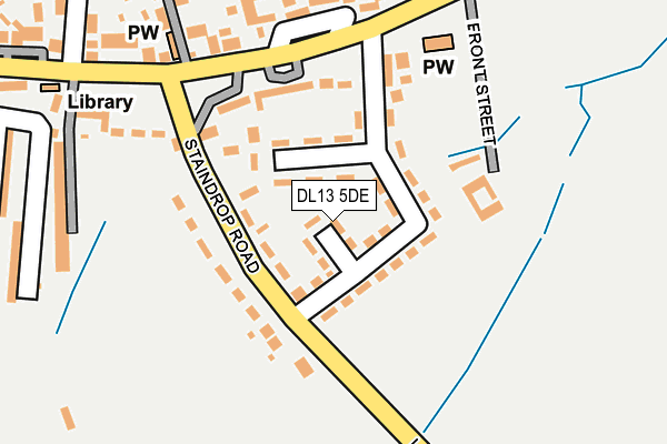 DL13 5DE map - OS OpenMap – Local (Ordnance Survey)