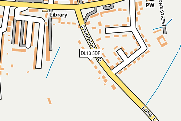 DL13 5DF map - OS OpenMap – Local (Ordnance Survey)