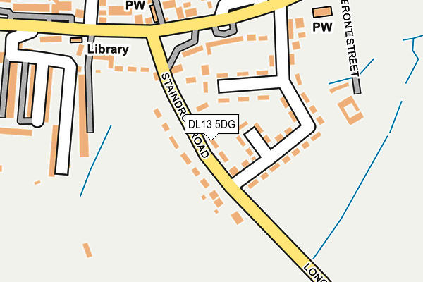 DL13 5DG map - OS OpenMap – Local (Ordnance Survey)