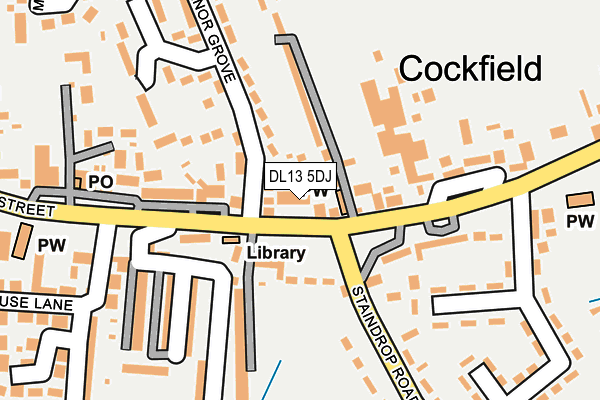 DL13 5DJ map - OS OpenMap – Local (Ordnance Survey)