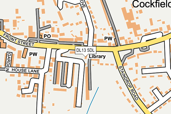 DL13 5DL map - OS OpenMap – Local (Ordnance Survey)