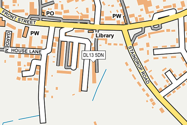 DL13 5DN map - OS OpenMap – Local (Ordnance Survey)