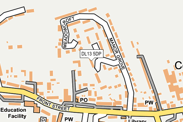DL13 5DP map - OS OpenMap – Local (Ordnance Survey)