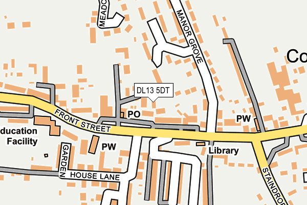 DL13 5DT map - OS OpenMap – Local (Ordnance Survey)