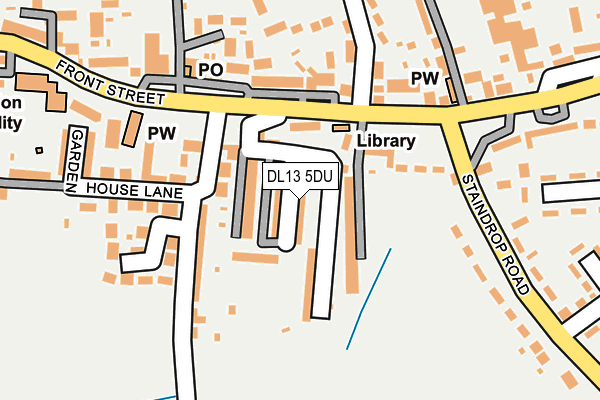 DL13 5DU map - OS OpenMap – Local (Ordnance Survey)