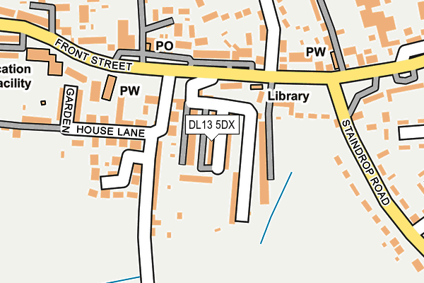 DL13 5DX map - OS OpenMap – Local (Ordnance Survey)
