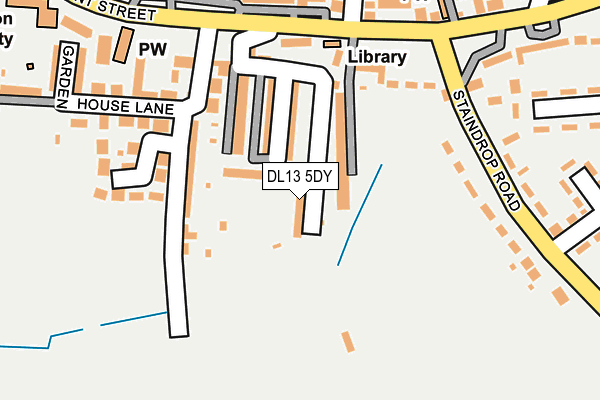 DL13 5DY map - OS OpenMap – Local (Ordnance Survey)