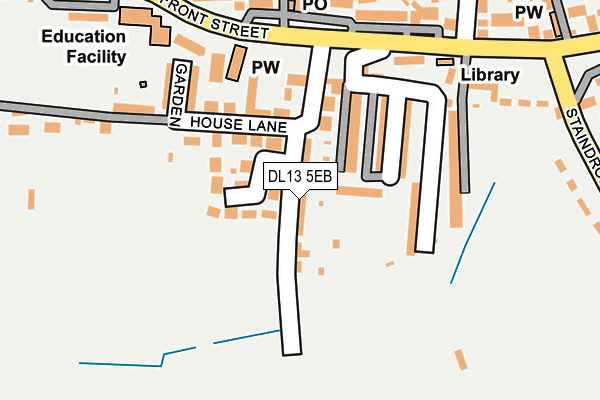 DL13 5EB map - OS OpenMap – Local (Ordnance Survey)